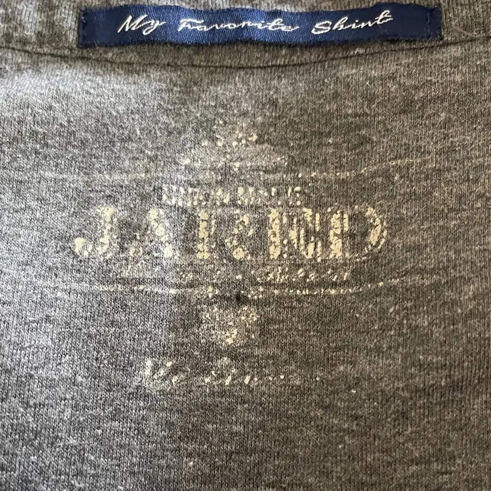Jared Lang Two-Tone Gray Henley Shirt